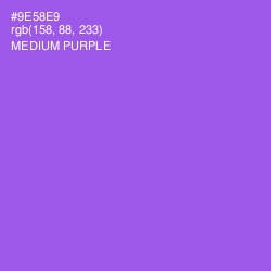 #9E58E9 - Medium Purple Color Image